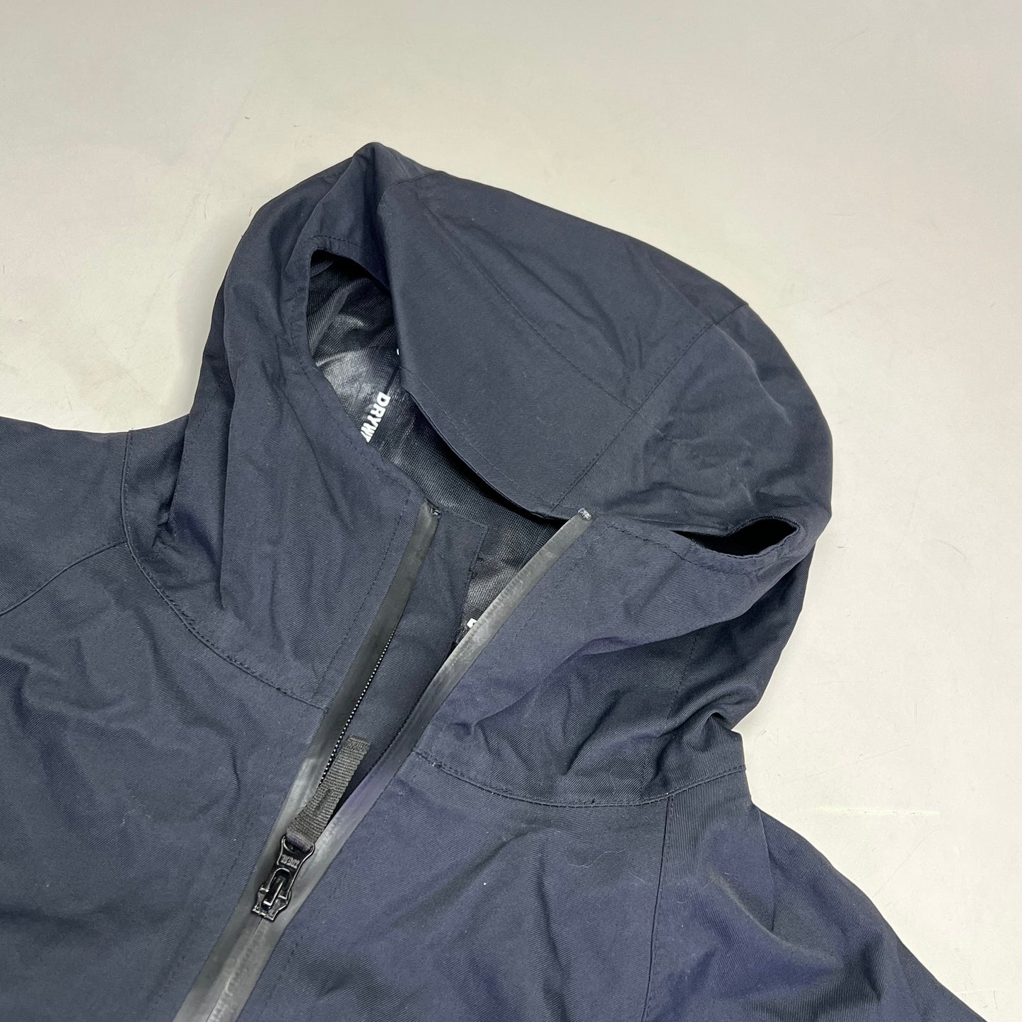 BARO Hooded Zip Closure Waterproof Drywear Long Trench Coat Unisex Sz M Black