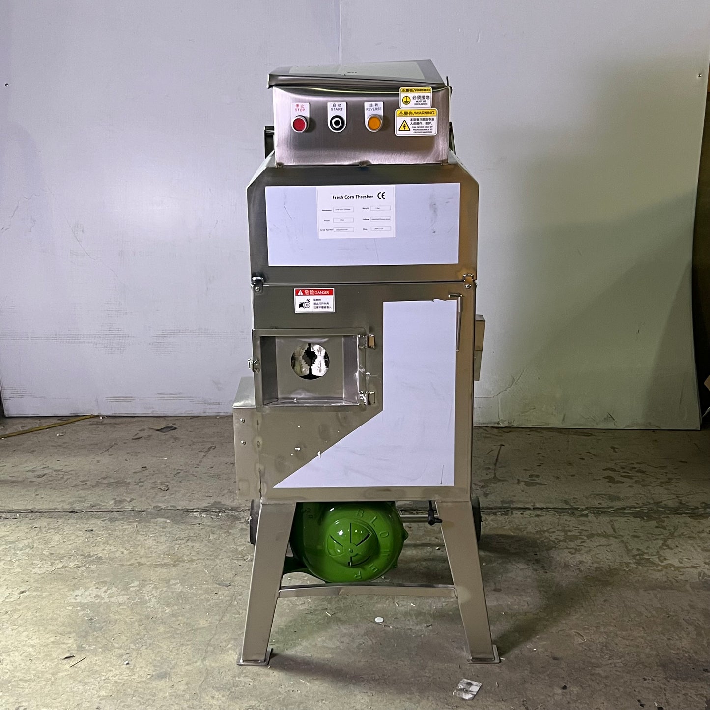 Fresh Corn Thresher 208V 18" x 18" x 48"H SLLIJX250307001 (AS-IS, Aesthetic Damage)