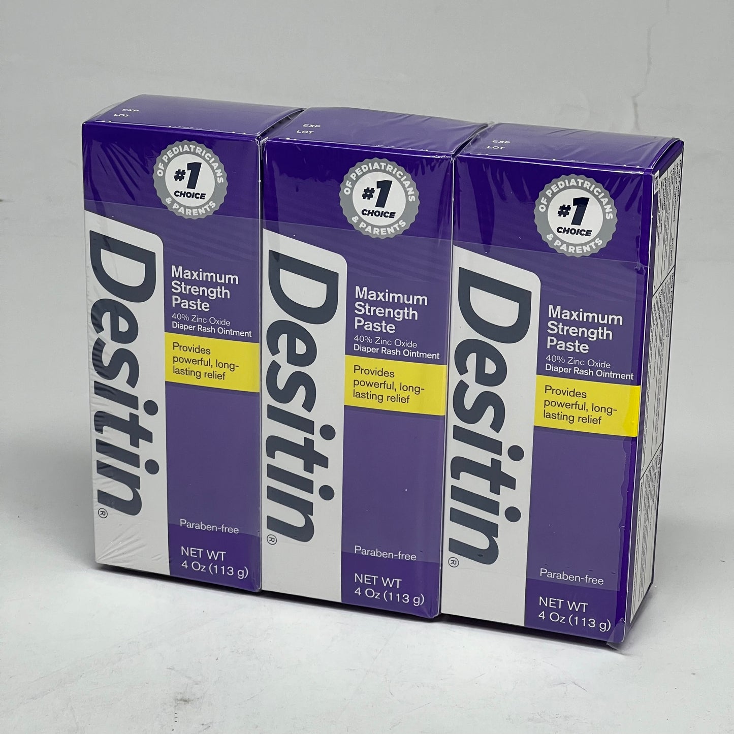 DESITIN Maximum Strength Diaper Rash Paste 40% Zinc Oxide Skin Protectant 4 oz. BB 03/28