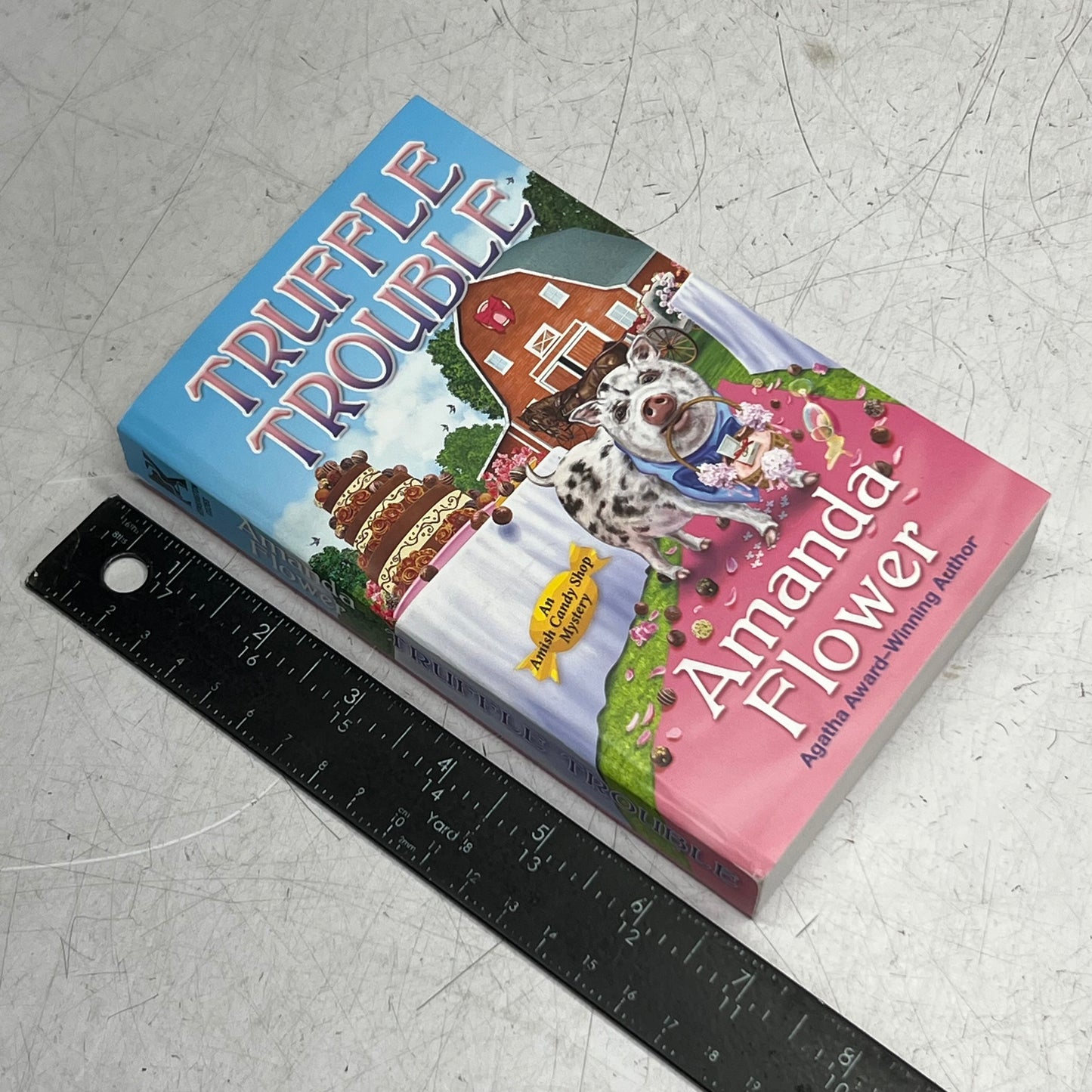 Truffle Trouble by Amanda Flower Sz 4"W x 6.8"H Pink 50999