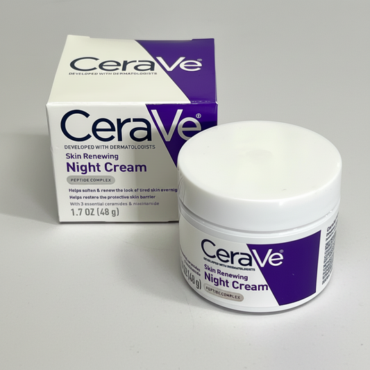 CERAVE Skin Renewing Night Cream Peptide Complex All Skin Types 1.7oz White BB 08/27