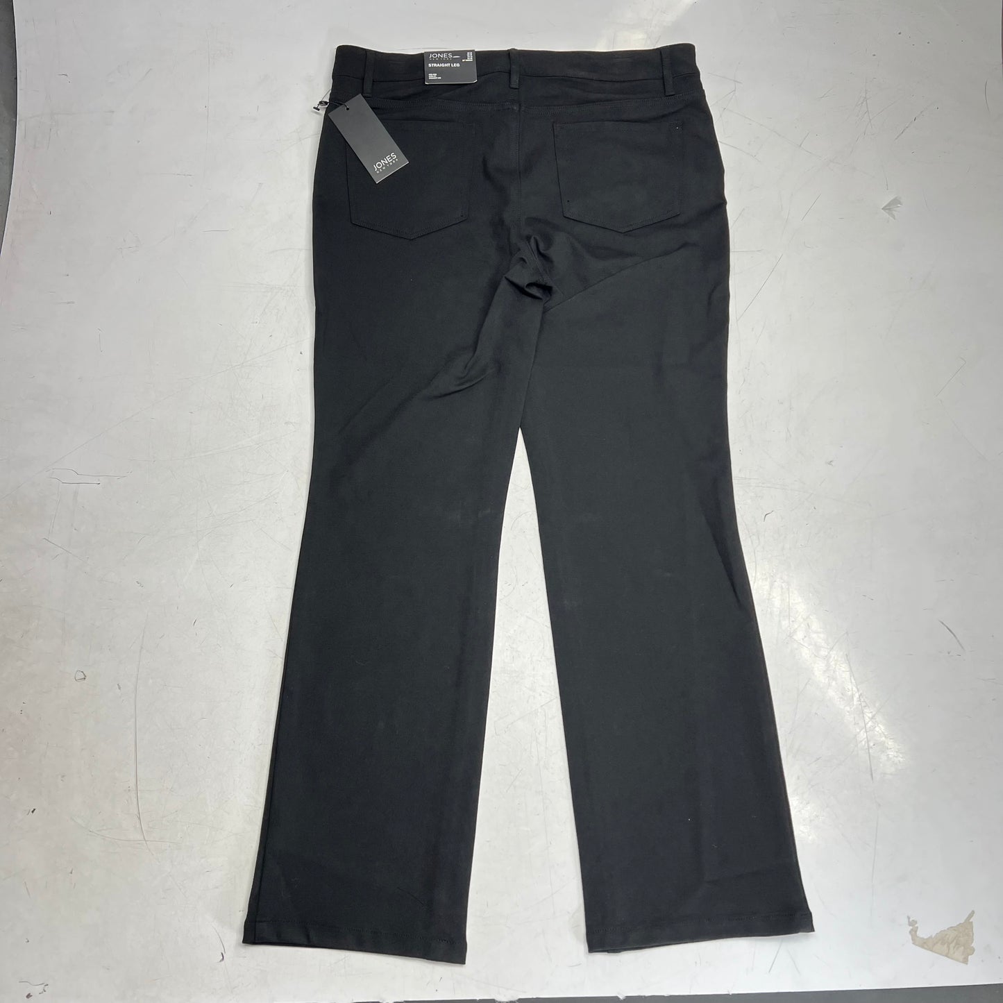JONES New York Lexington Straight Leg Pants Women's Sz 12 Black  18058961-002