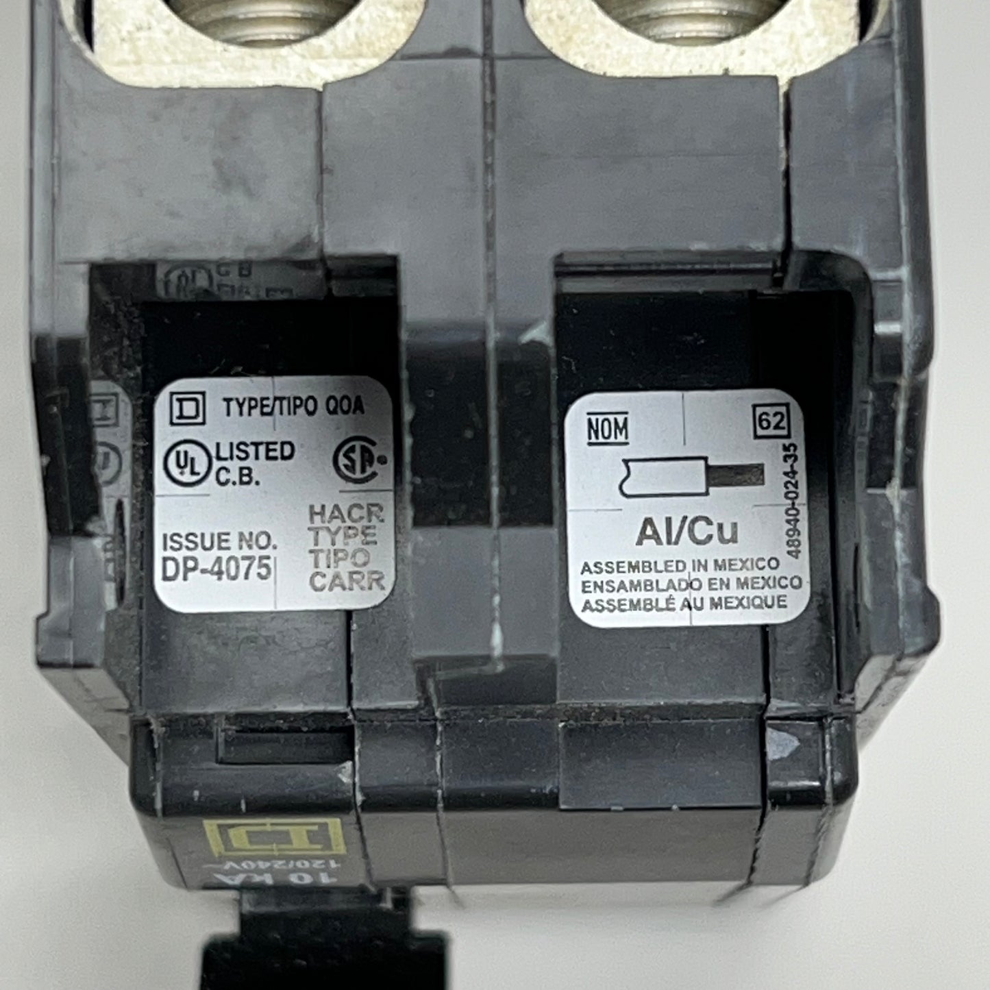 SQUARE D 80 AMP Circuit Breaker Plug-In 2 Pole 240 Volt QO280