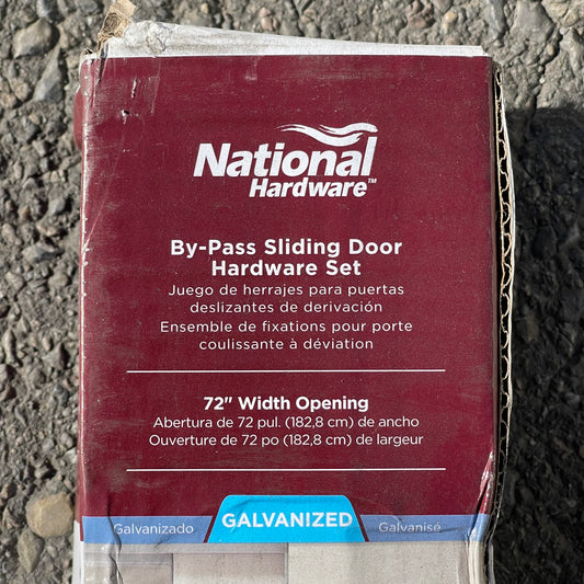 NATIONAL HARDWARE By-Pass Sliding Door Frame Hardware Set 72" N343-087 (AS-IS)