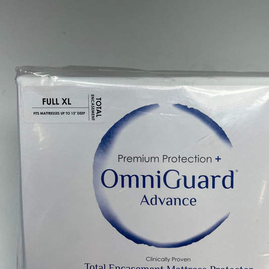 PURE CARE Omni Guard Total Encasement Mattress Protector Full XL White FTATE80