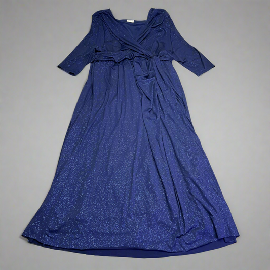 KIYONNA Romanced By Moonlight Gown Women's Sz 4X 26-28 Sparkle Blue (Pre-Owned)