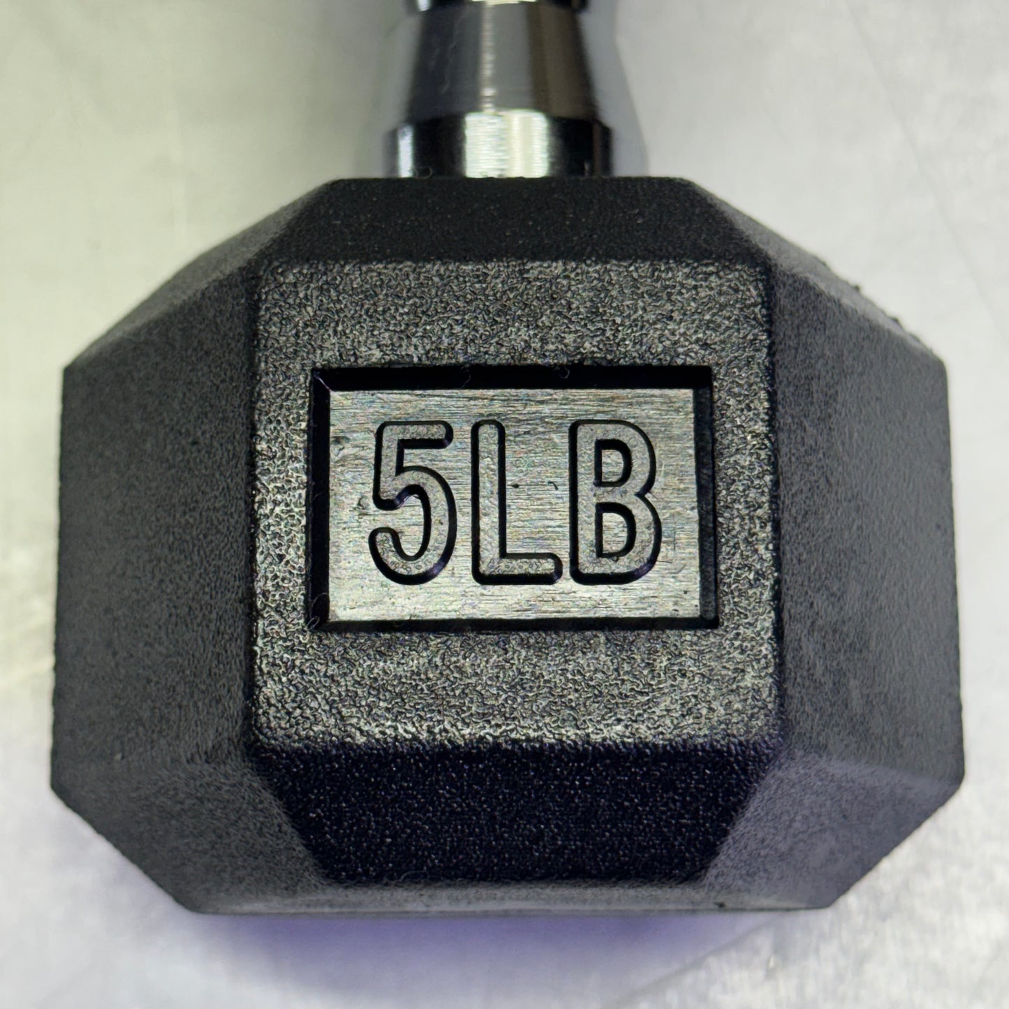 TITAN FITNESS (2 PACK) Black Rubber Coated Hex Dumbbell Single 5lb HEXDBB_5