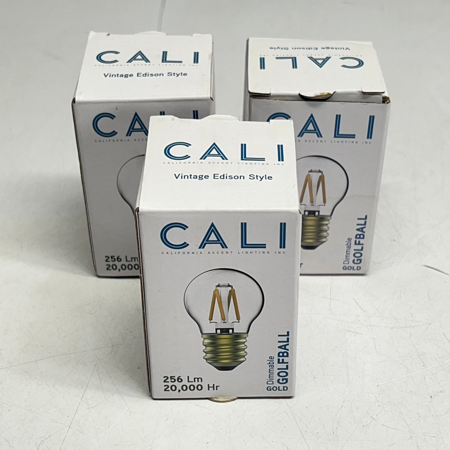 CALI (3 PACK) Dimmable Light Bulb E26 Base 120V 256 Lumen Amber Finish 3000K-GF|SL