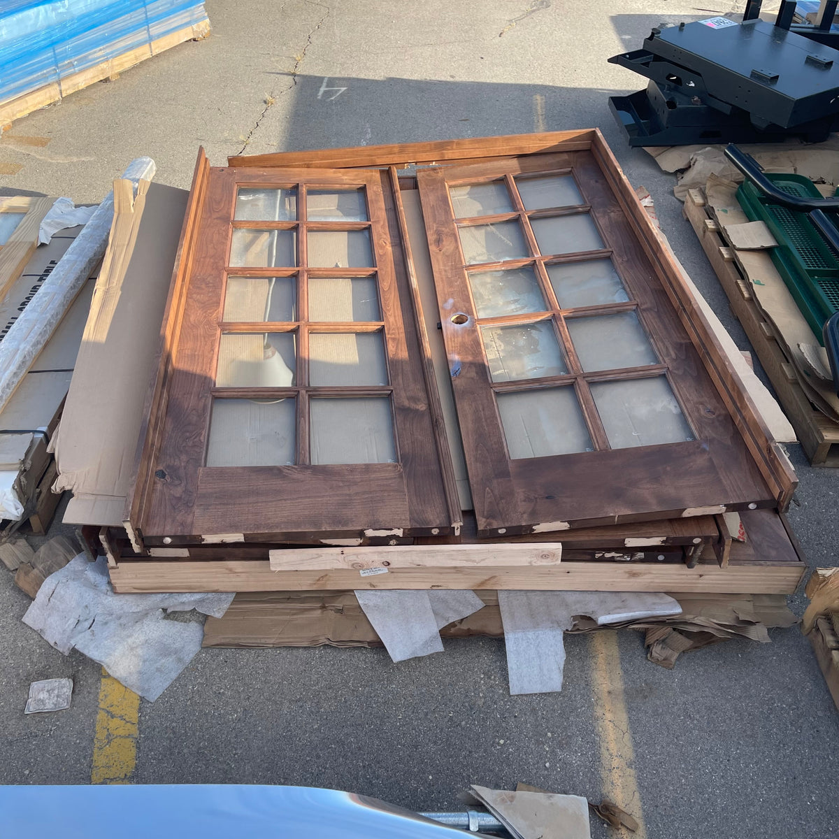 KROSSWOOD French Double Doors 80"x36" (single door) Knotty Alder Wood (AS-IS)