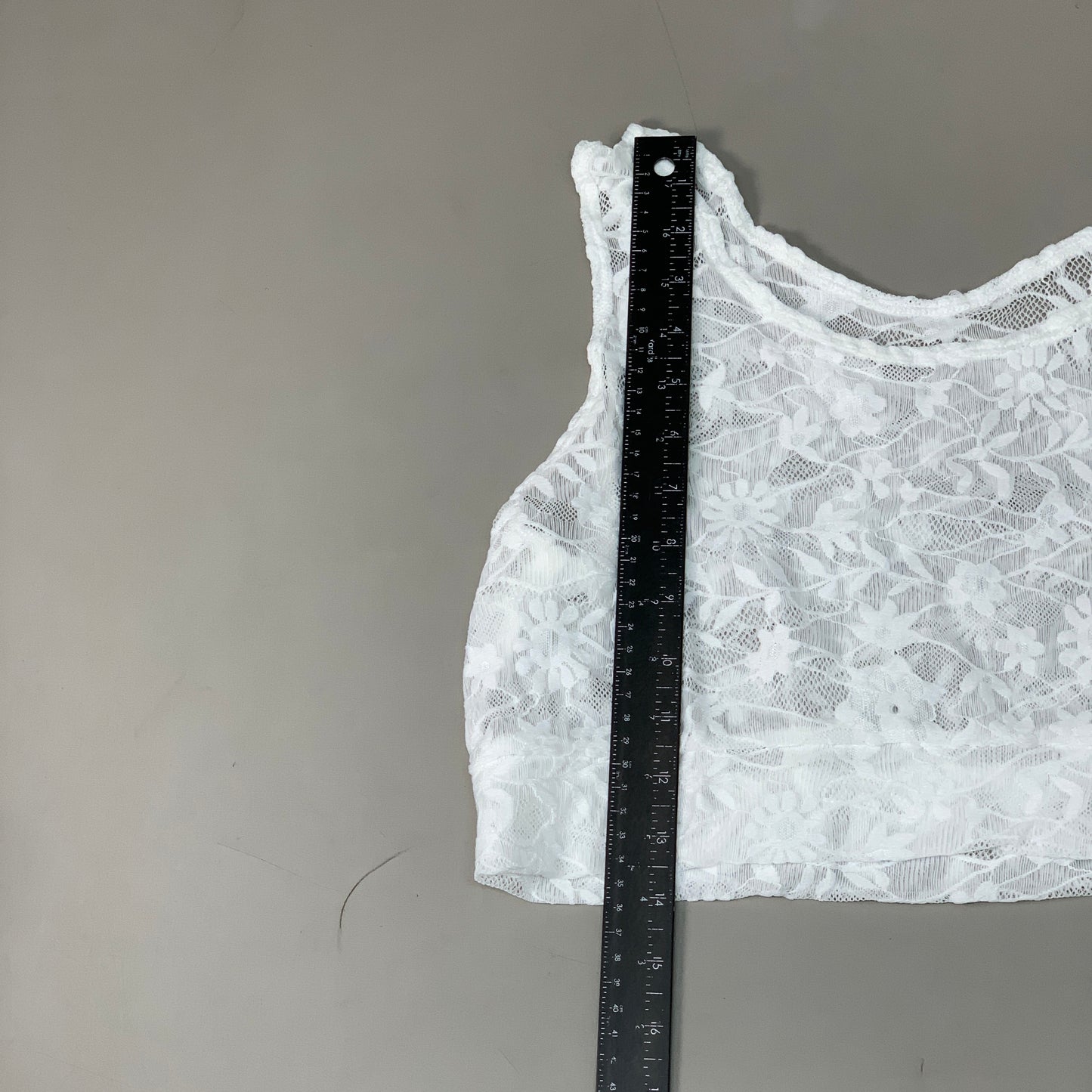 HALFTEE Full Lace Tank Nylon & Spandex Blend Floral White L (23)