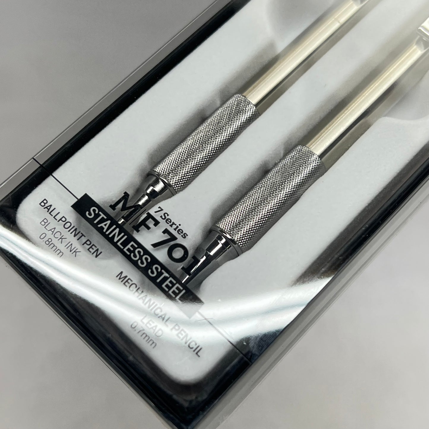 ZEBRA M/f 701 Stainless Steel Mechanical Pencil & Ballpoint Pen Gift Set Silver