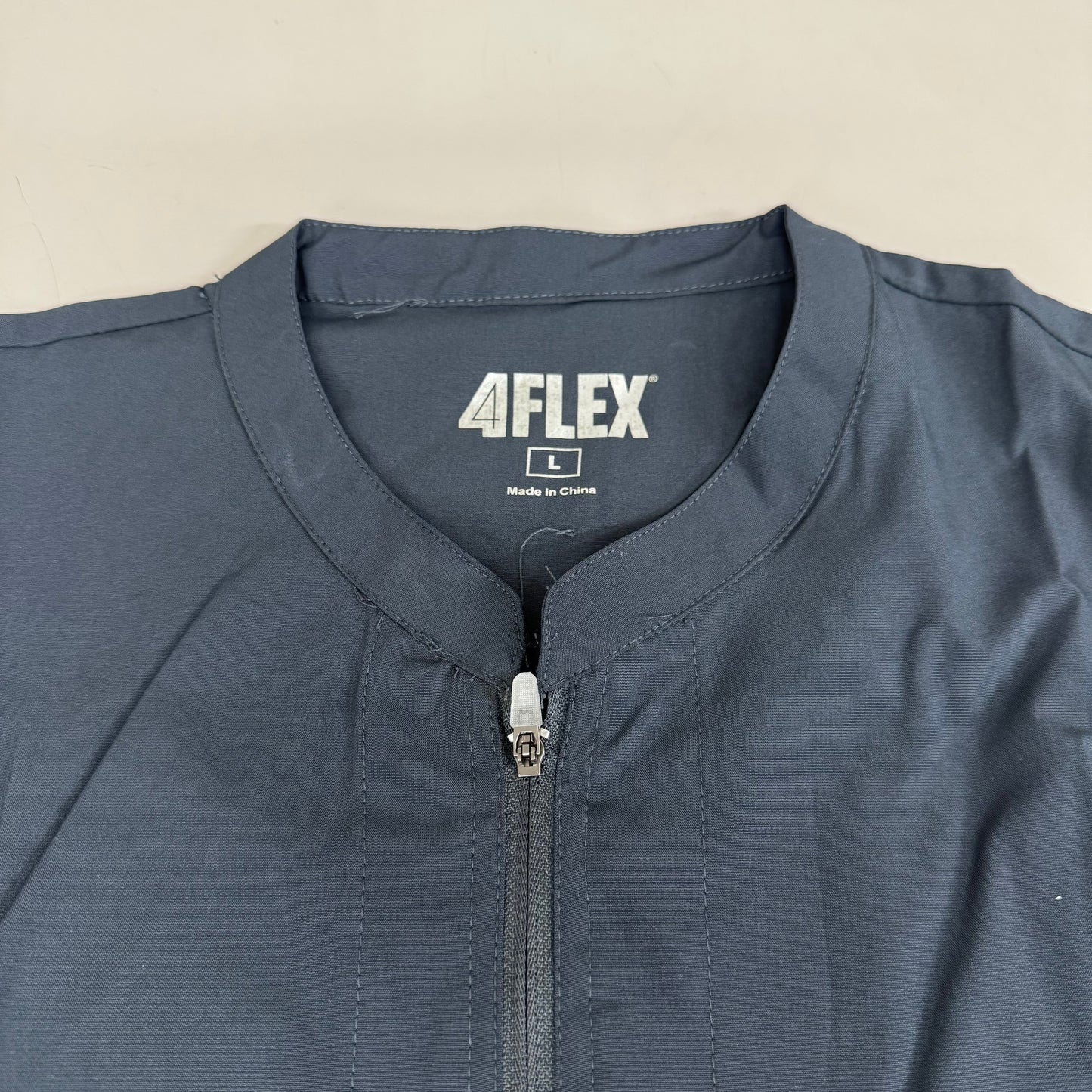 GREEN TOWN 4 Flex Scrubs Jumpsuit Cinch In Waist Women's Sz L Pewter GFX-023AST