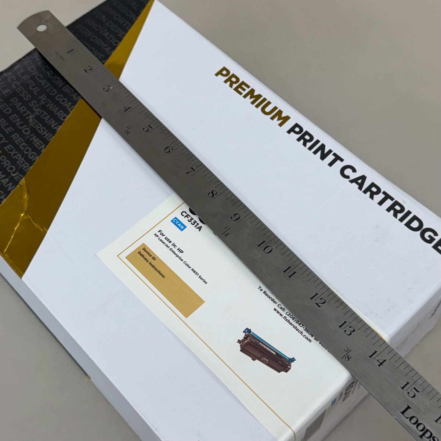 FISHER'S TECHNOLOGY Premium Print Cartridge For HP Laser Jet 654A Cyan CF331A (New Other- Distressed Packaging)