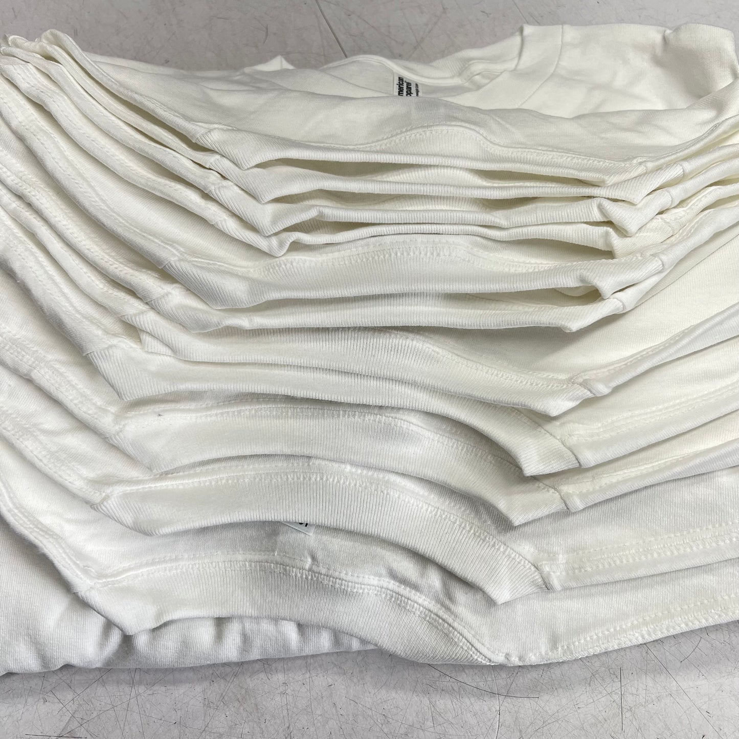 ZA@ AMERICAN APPAREL (12 PACK) Heavyweight Cotton Tee  Men's Sz S White 1301