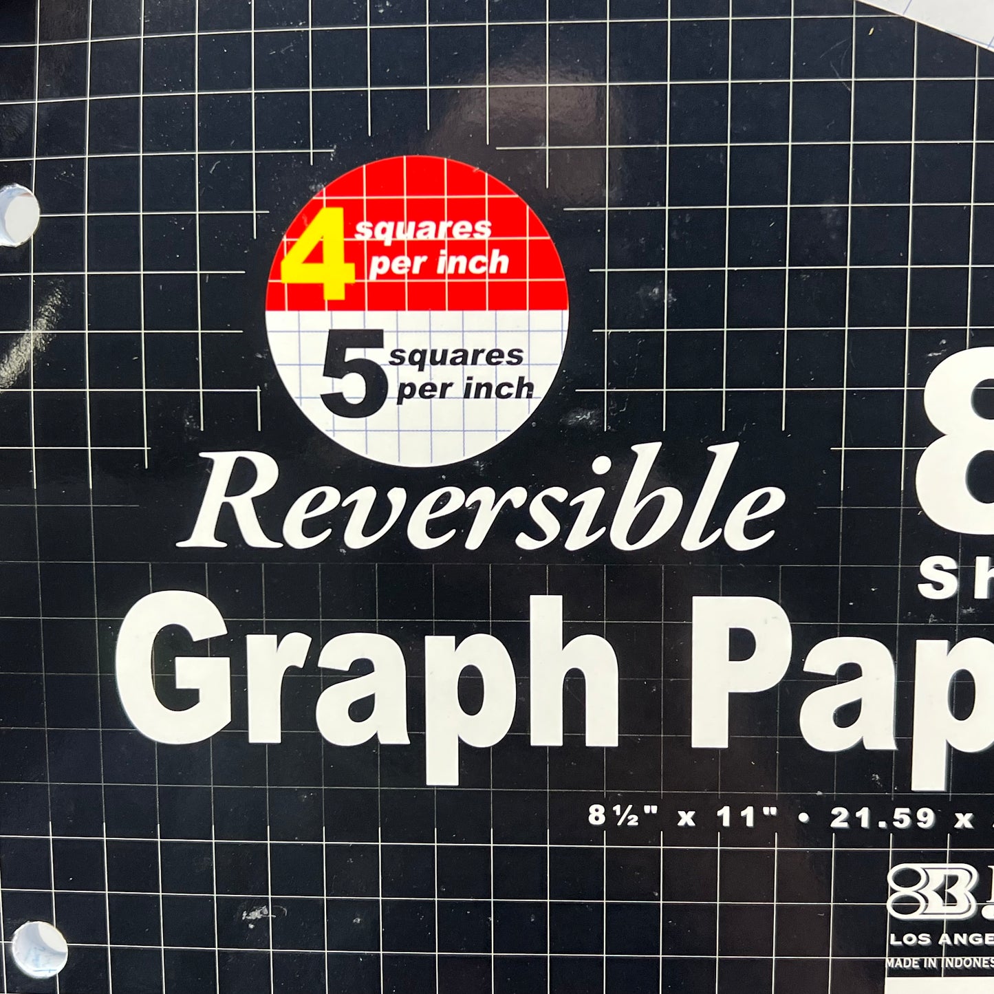 ZA@ BAZIC  (6 PACK, 80 SHEETS EACH) Reversible Graph Paper  8.5"x11" White 578