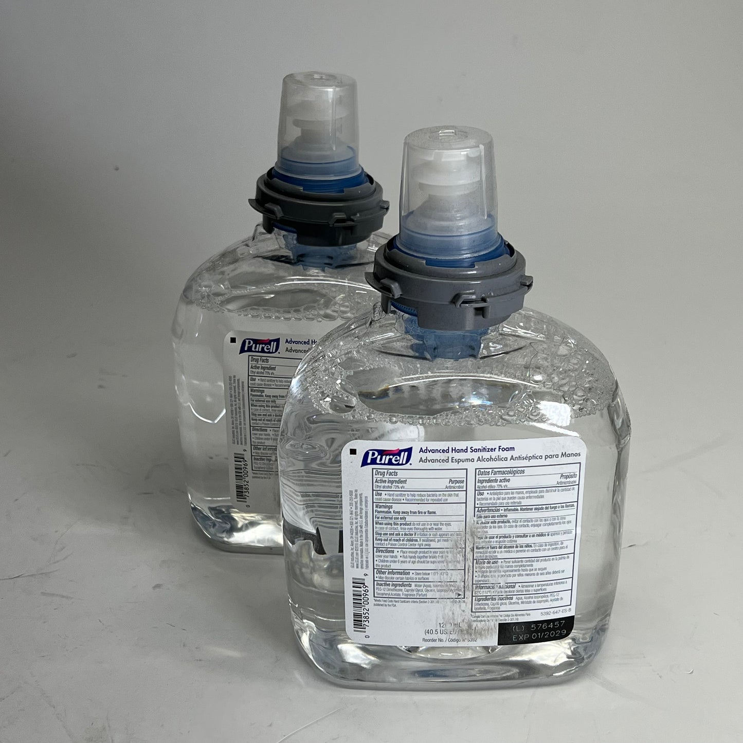 ZA@ PURELL (2 PACK) Advanced Hand Sanitizer Foam BB 01/29 1200ml Clear 5392-02 (As-Is)
