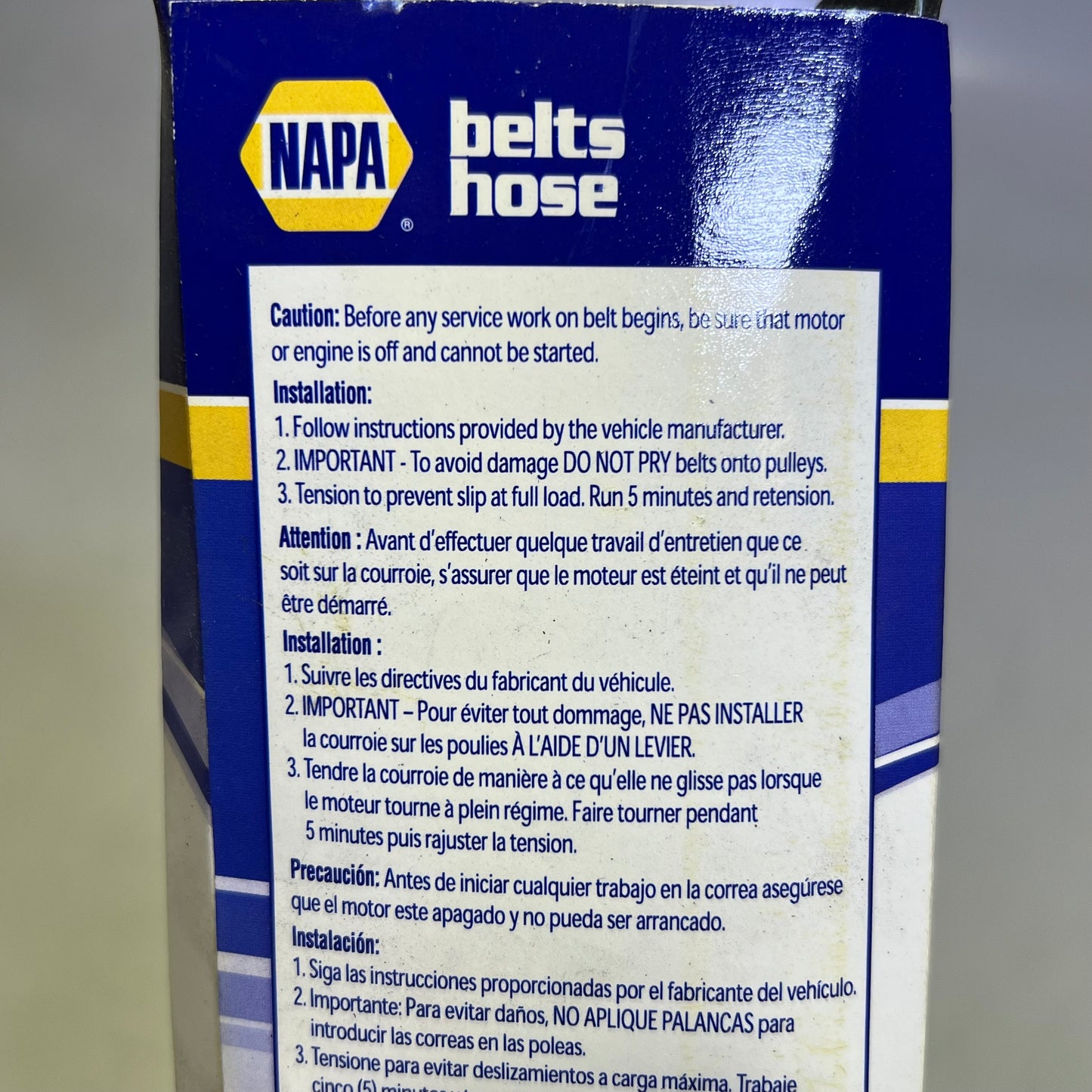 NAPA EPDM High Capacity V-Belt HC50 15/32" x 44 5/8" Black 259440