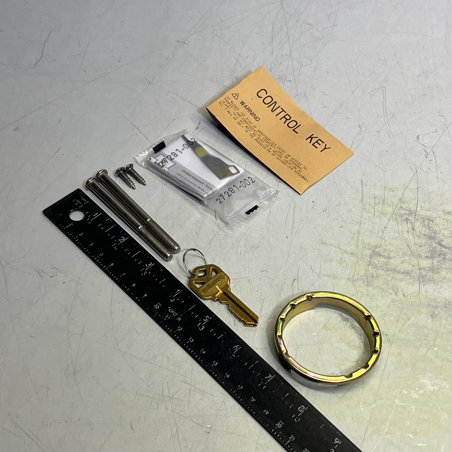 KWIKSET Exterior Door Key Control Deadbolt Keyed One Side Satin Nickel 98170-007