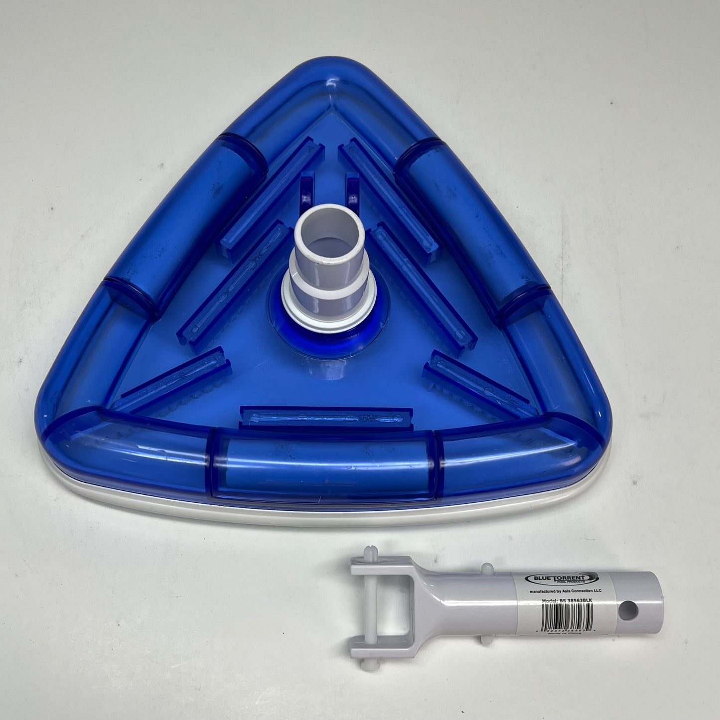 ZA@ BLUE TORRENT Weighted Triangular Swimming Pool Vacuum Head  Translucent BS38563BLK