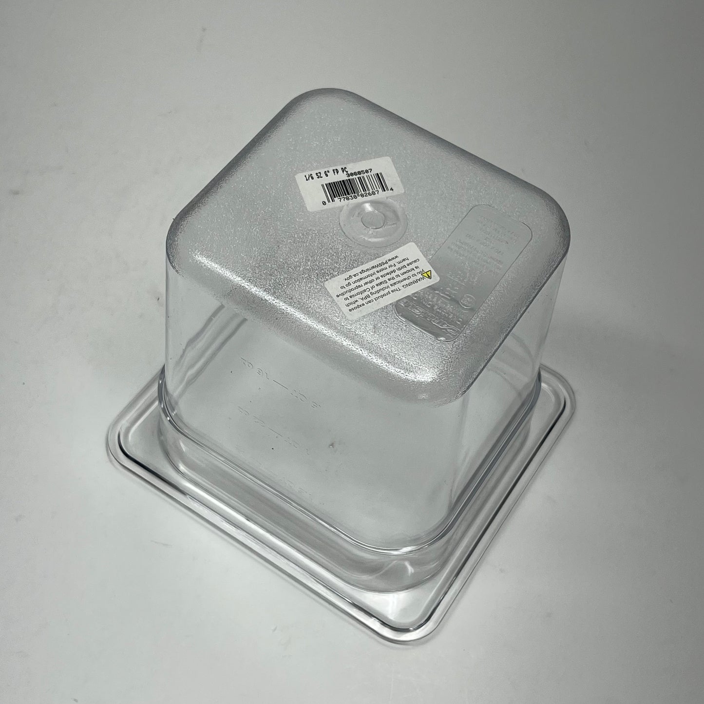 CARLISLE (6 PACK) Storplus Polycarbonate Food Pan  1/6" 6" Deep Clear 3068507