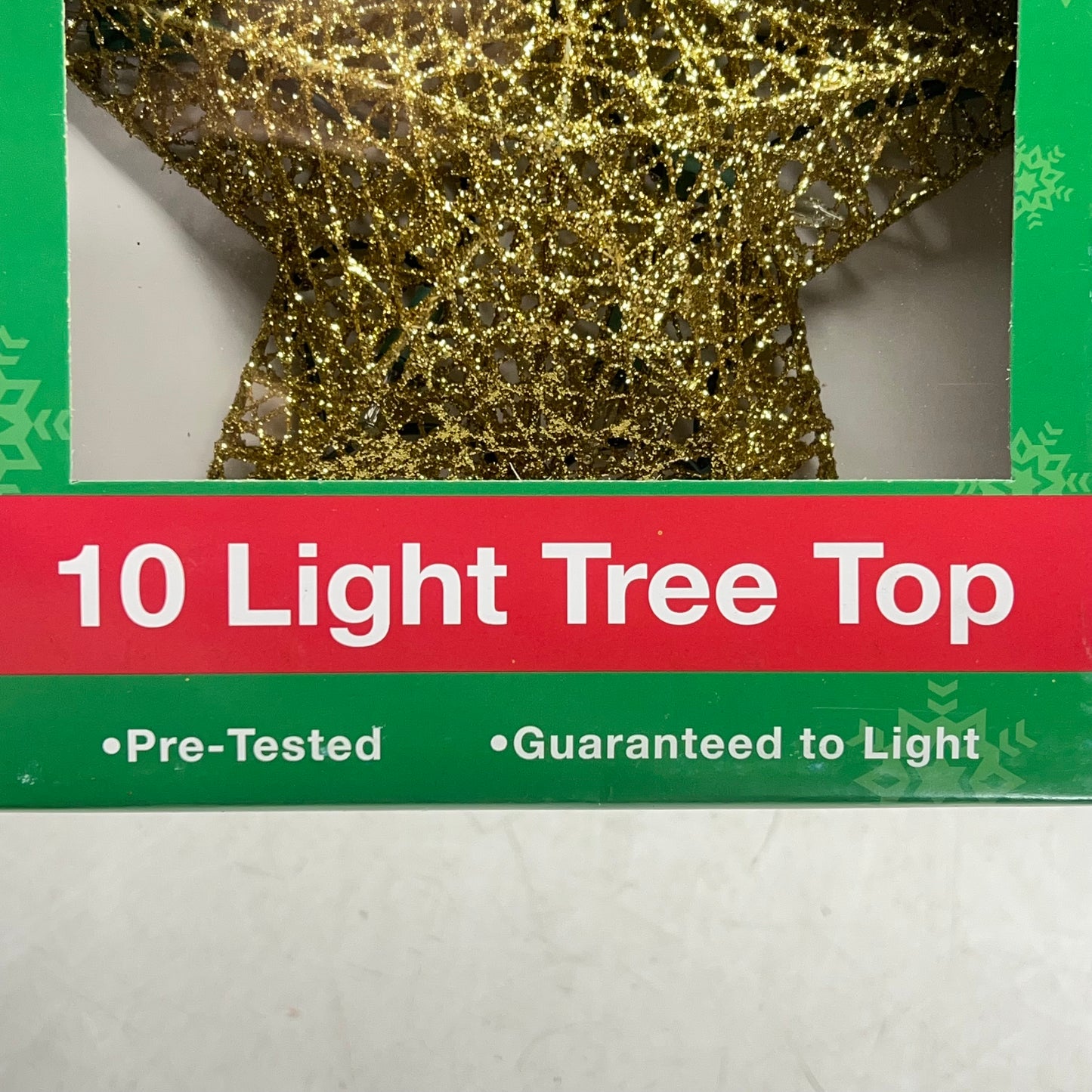 KURT S ADLER Wire Star Tree Topper Christmas Decor 9" 10 Light Gold UL0131GO