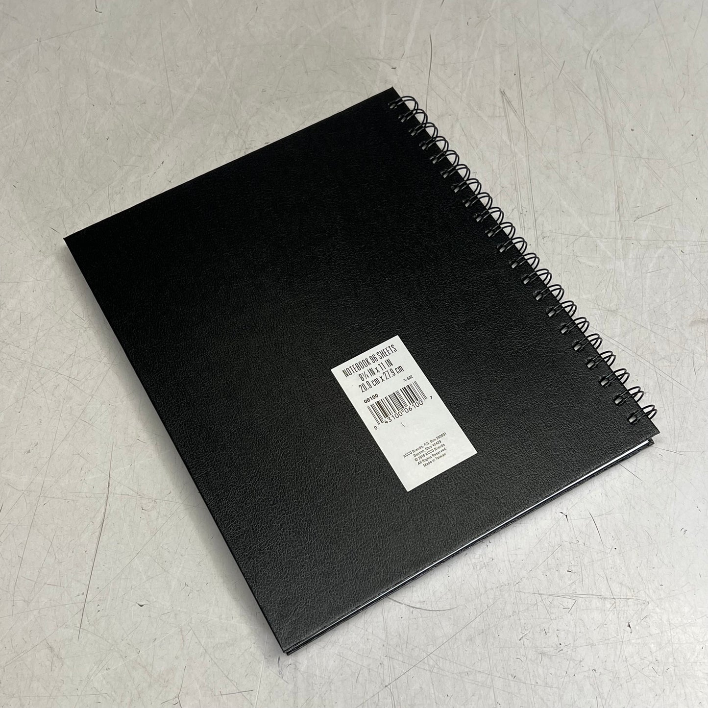 MEAD 1-subject Professional Notebook Wide Ruled 8.5" x 11" 96 Sheets Black 06100