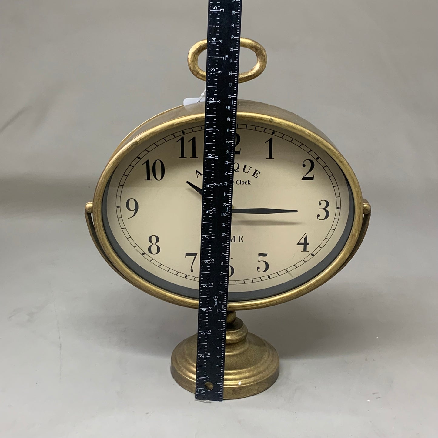 RAZ IMPORTS Antique Farmhouse Clock 14.25" Gold 4527980