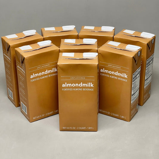 ZA@ STARBUCKS (8 PACK) Unflavored Almond Milk Fortified Beverage 64 fl oz BB 12/25