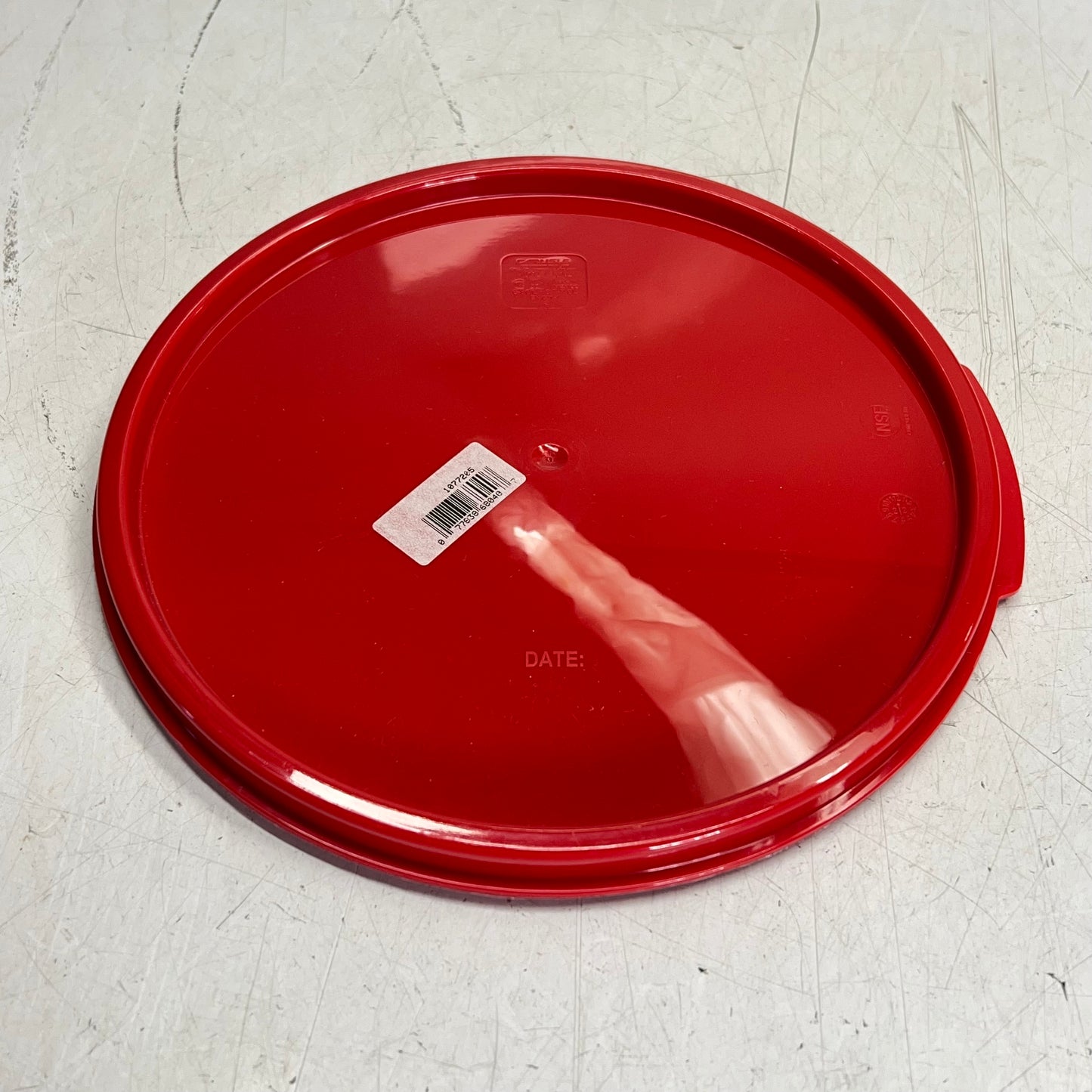 CARLISLE (12 PACK) Food Storage Container Lids  Fits 6-8qt Round  Red  1077205