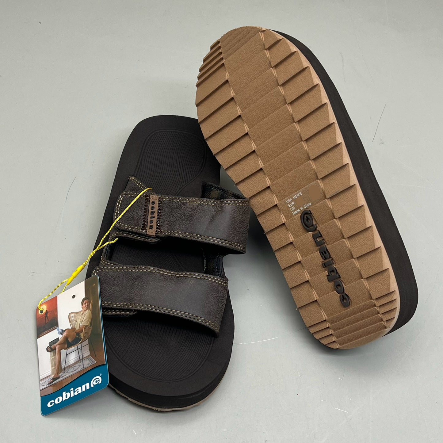 COBIAN Trestles Trek Slide EVA Top Sole Men's Sz 8 40 Eu Chocolate TTS24-201-8