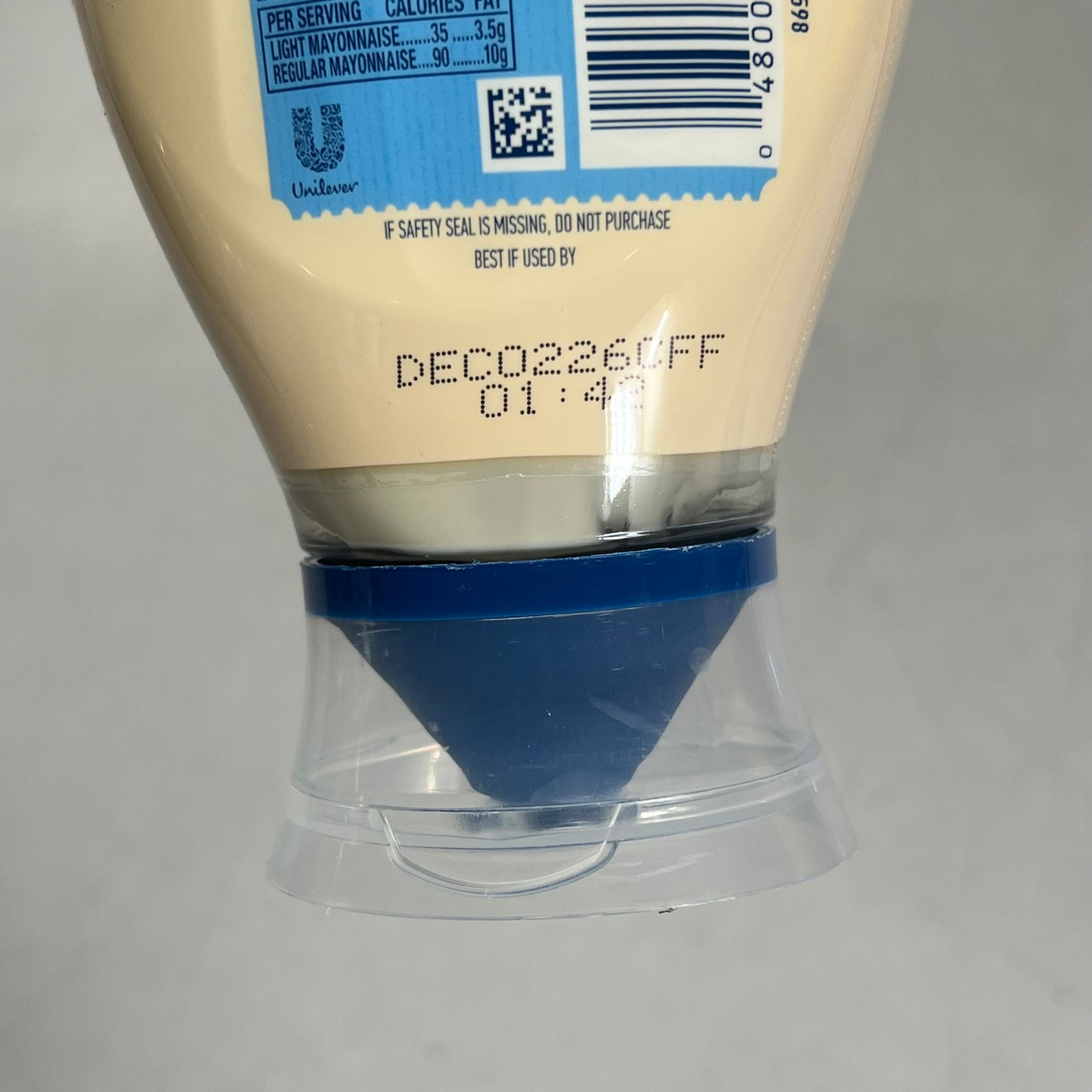 HELLMANN'S (12 PACK) Light Mayonnaise in Squeeze Bottle 20 fl oz White BB 12/26