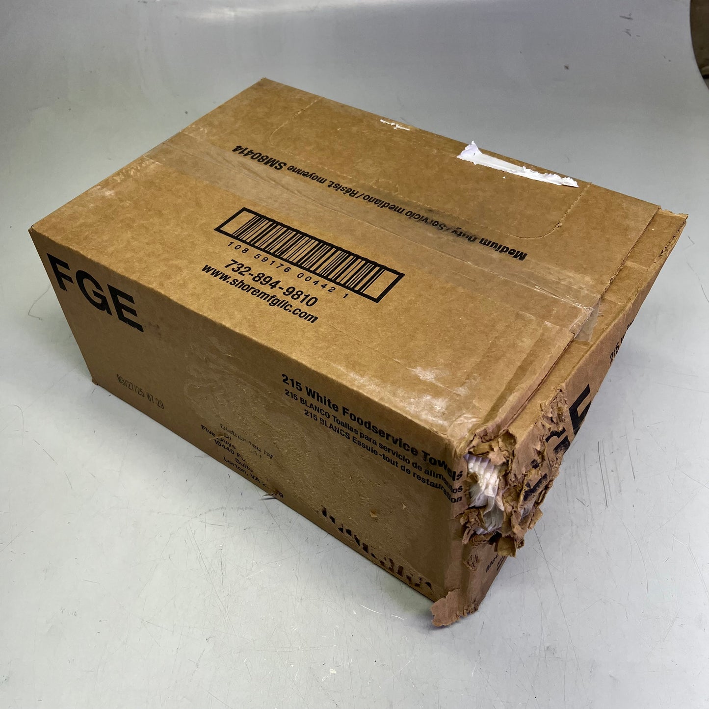 ZA@ FGE (215 PACK) Disposable Food Service Towels Medium Duty White SM80414 (As-is)