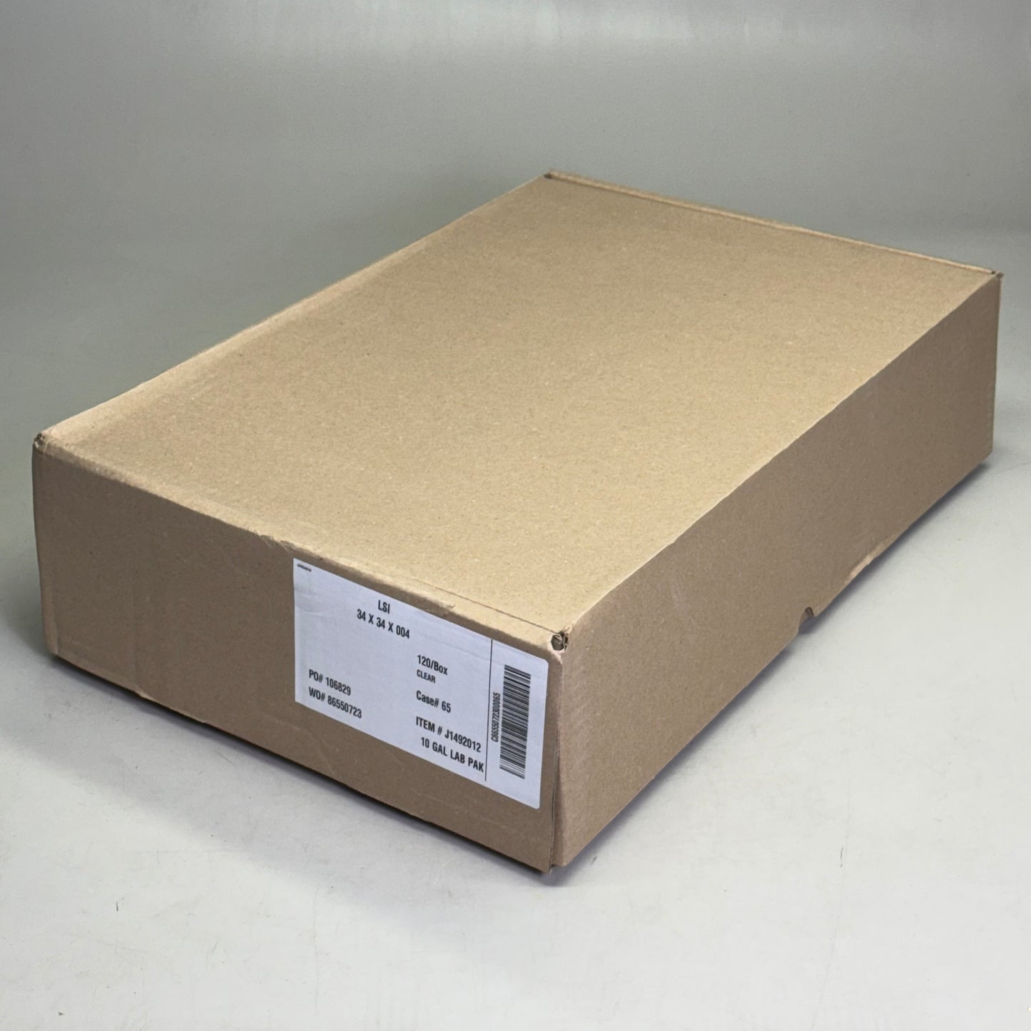 BERRY PLASTIC (120 Bags) Plastic Bags Sz 34 x 34 x 004, Clear J1492012