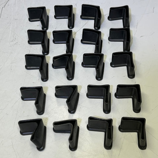 COSHAR (20 PACK) Rubber Triangle Iron Foot Cover, Black Sz 30 x 30mm X002PTYDJT