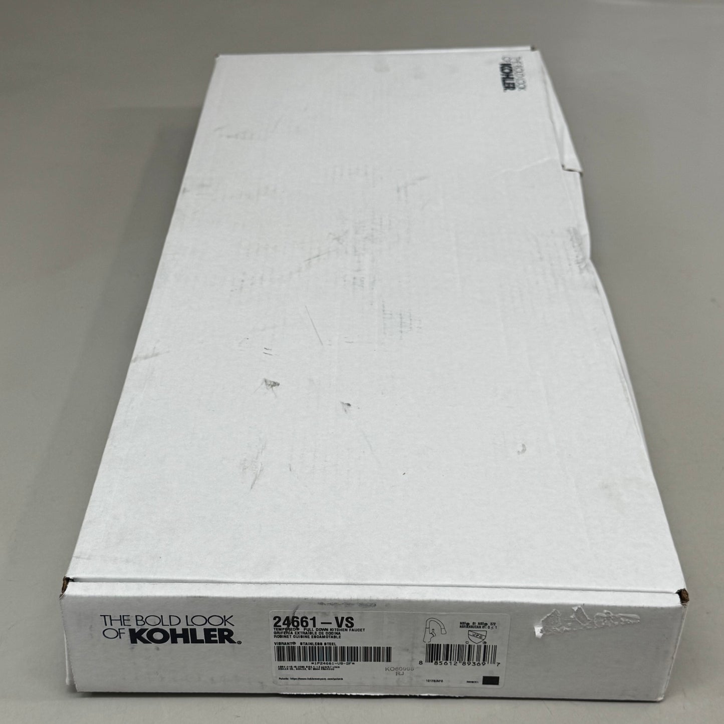 KOHLER Tempered Pulldown Kitchen Faucet Vibrant Stainless Steel 24661-VS