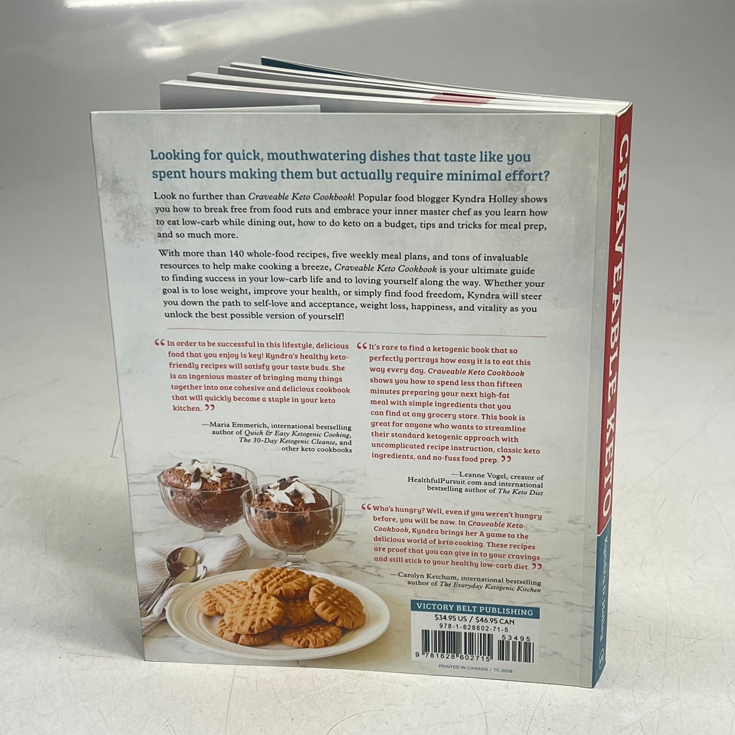 CRAVEABLE KETO Low Carb High Fat Roadmap to Weight Loss Paper Back Book