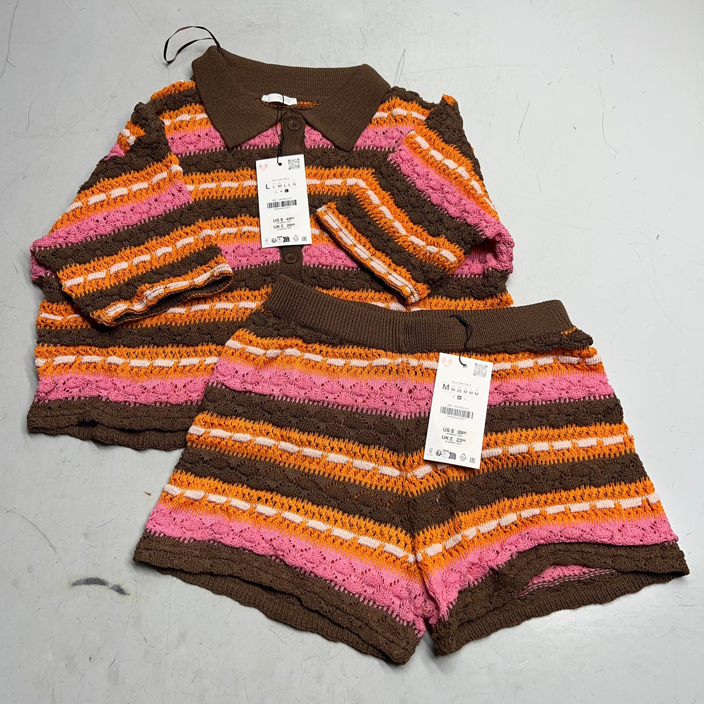 ZA@ ZARA Lot of Assorted Clothing Cardigans & Skirts Women's Sz M & L Multicolor