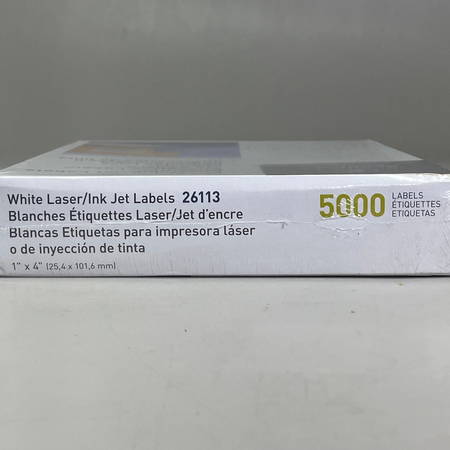 BUSINESS SOURCE (5000 Labels) Laser Ink Jet Mailing Labels 1"x4" White 26113