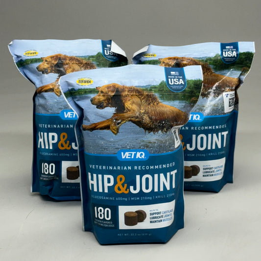 HIP&JOINT (3 PACK) Chicken Flavored Soft Chews For Dogs 22.2oz BB: 04/26