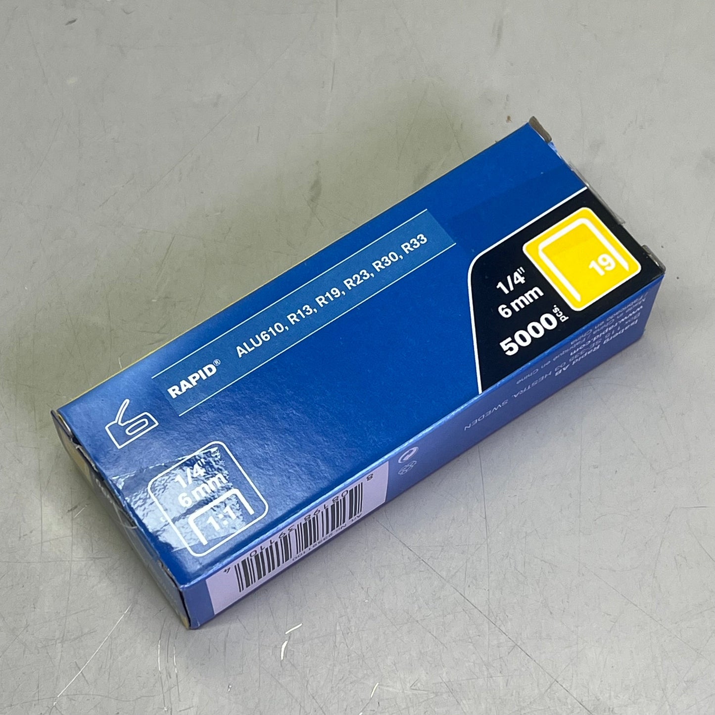 ZA@ RAPID (10 PACK, 5000 EACH) High Performance Staples 1/4" 6mm Silver 23391100 E