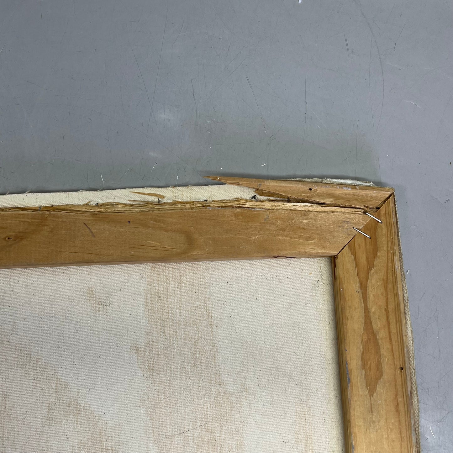 VERNA MARIE (CAMPBELL) Native W/ Head Pot Oil Painting On Canvas 24"x18" (As-is)