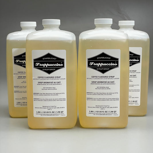 ZA@ STARBUCKS (4 PACK) Frappuccino Coffee Flavored Syrup 1.86 L/bottle BB 10/24 As-is Damaged Box