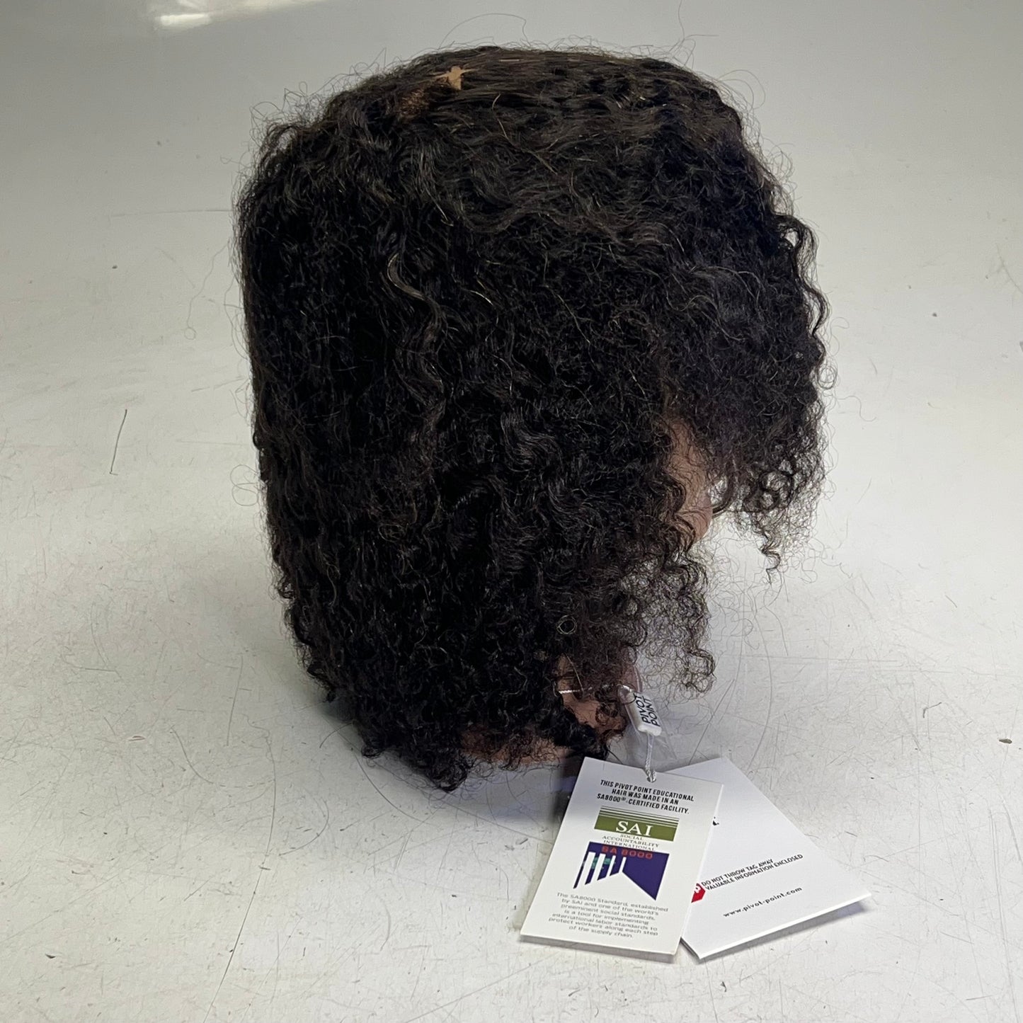 PIVOT POINT  Multi Texture Quad 100% Human Hair Mannequin Black MMMUIDLD-TC-4P