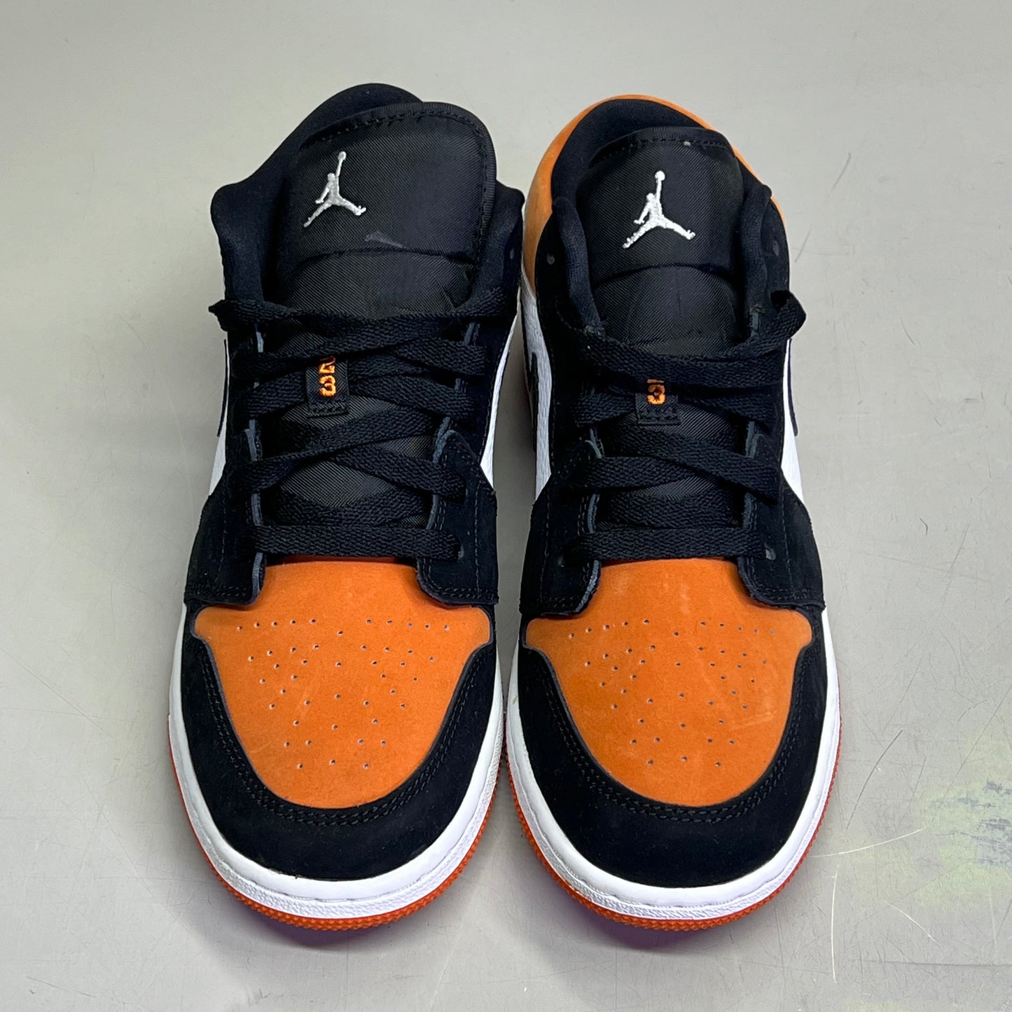 NIKE Air Jordan 1 Low Shattered Backboard Boys Sz 7Y Orange/Black (Pre-Owned)