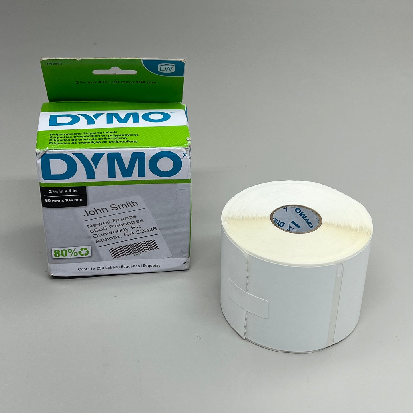 DYMO (3 PACK) White Labels Shipping Labels 2 5/16in X 4in 250 Labels Per Roll 1763982