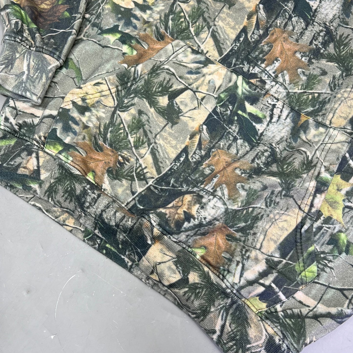 COTTON COLLECTIVE Special Hoodie 100% Cotton Fleece Unisex Sz S Camo Pattern