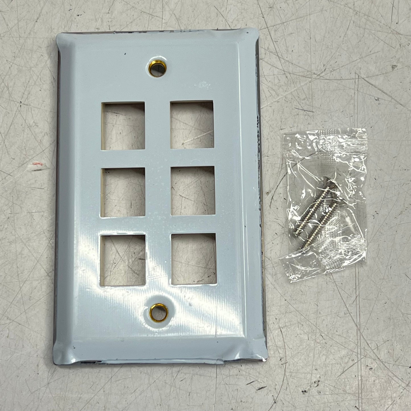 LEVITON (3 PACK) Quick Port Wallplate Brushed Stainless Steel Finish 43080-1S4