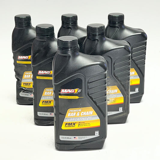 MAG 1 (6 PACK) Premium Bar & Chain Lubricating Oil 1 qt Black (New Other)