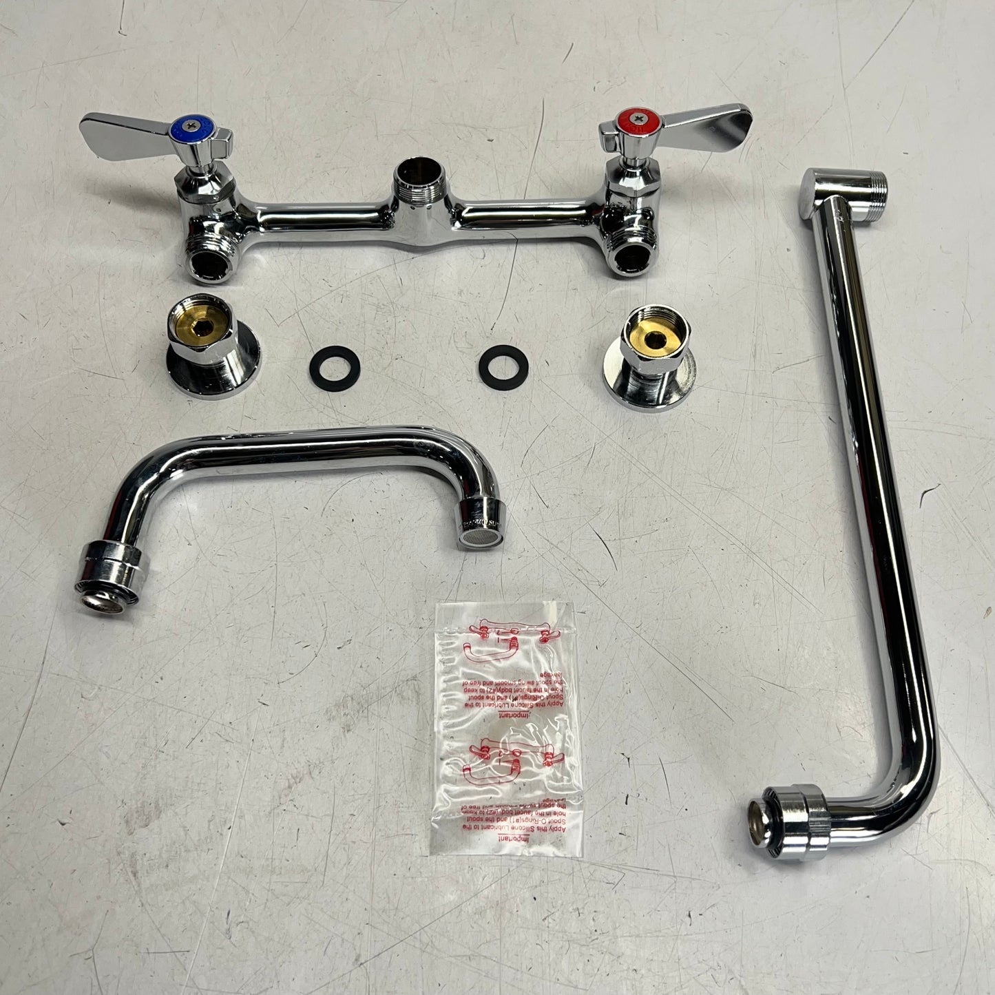 REGENCY Wall Mount Faucet W/ 18" Double Jointed Spout & Center Chrome 600FW818DJ