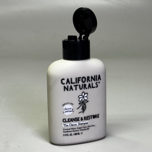 CALIFORNIA NATURALS (12 PACK) Cleanse & Restore The Classic Shampoo 3.4 Fl Oz Clear